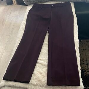 New York & Company Women's Dark Purple Wide Leg Pants